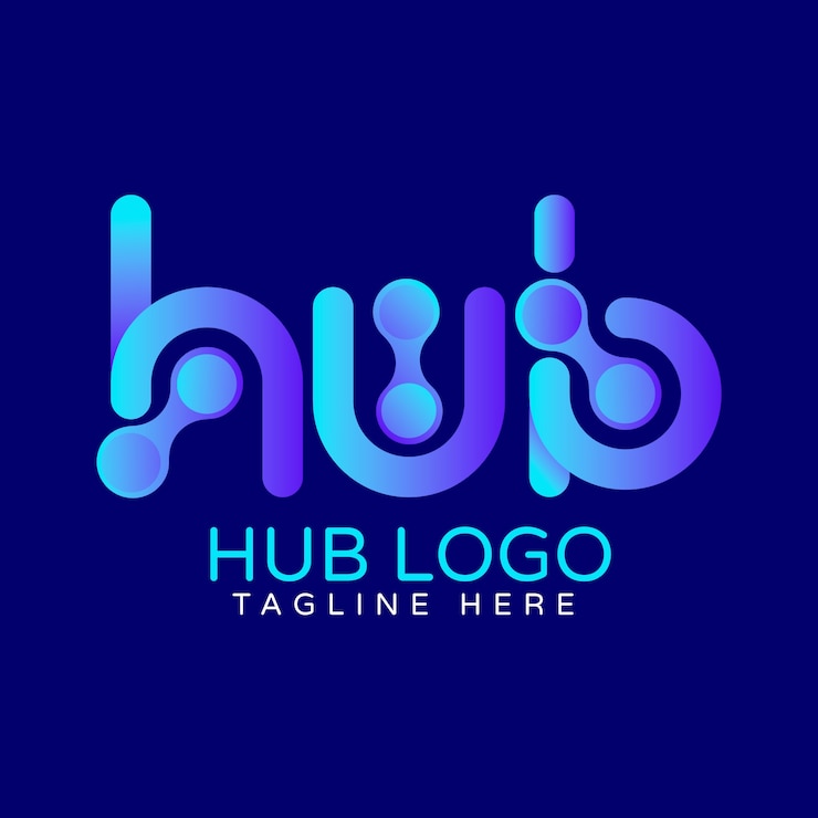 Gratis Vector logo-ontwerp met verloophub