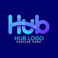 Gratis vector logo-ontwerp met verloophub