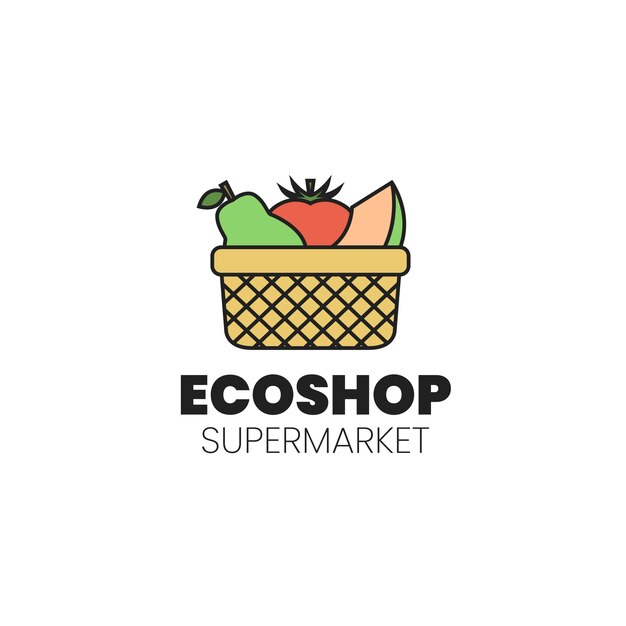 Logo ontwerp van de supermarkt