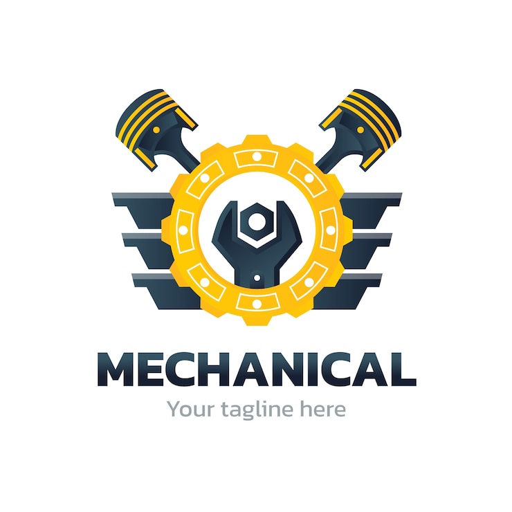 Gratis Vector logo-ontwerp voor mechanische reparatie