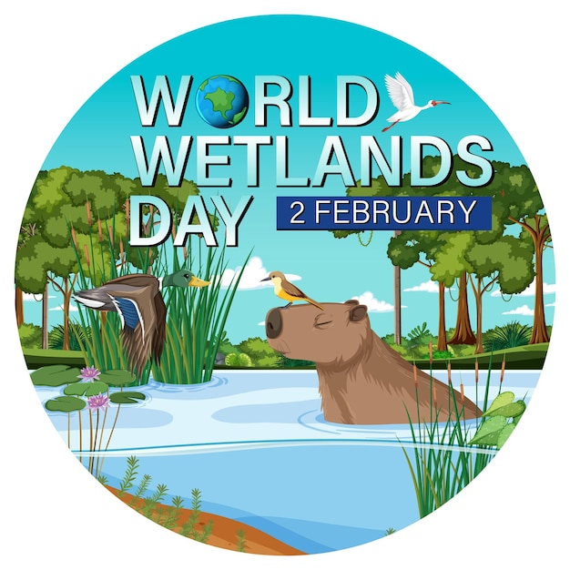 Logo ontwerp wereld wetlands dag