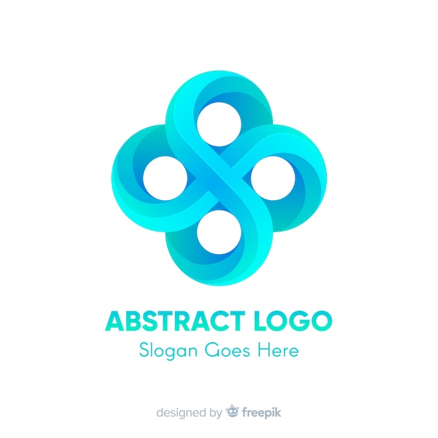 Gratis vector logo sjabloon met abstracte vormen