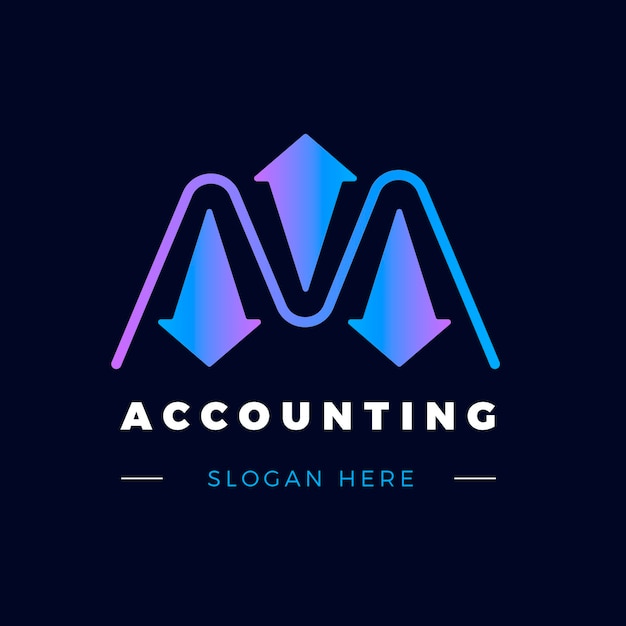 Gratis vector logo sjabloon met kleurovergang