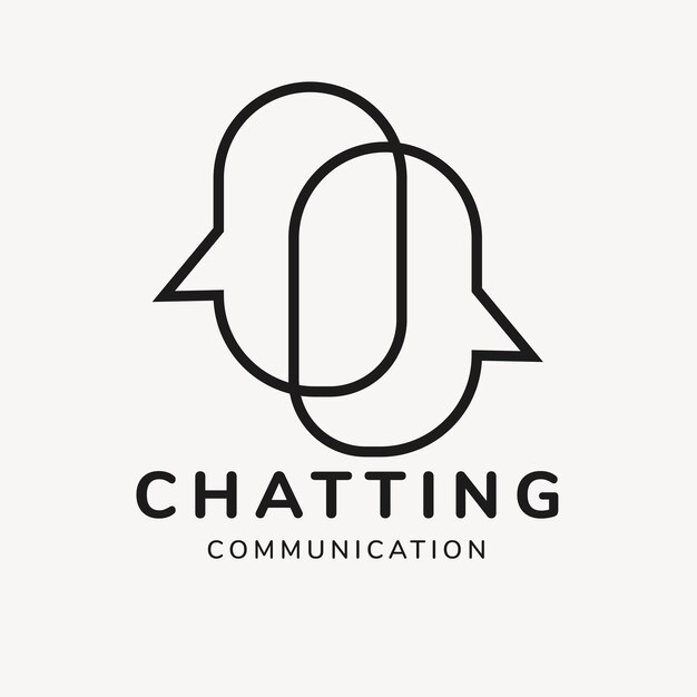 Logo-sjabloon voor chattoepassing, ontwerpvector voor bedrijfsbranding, chatten met communicatietekst