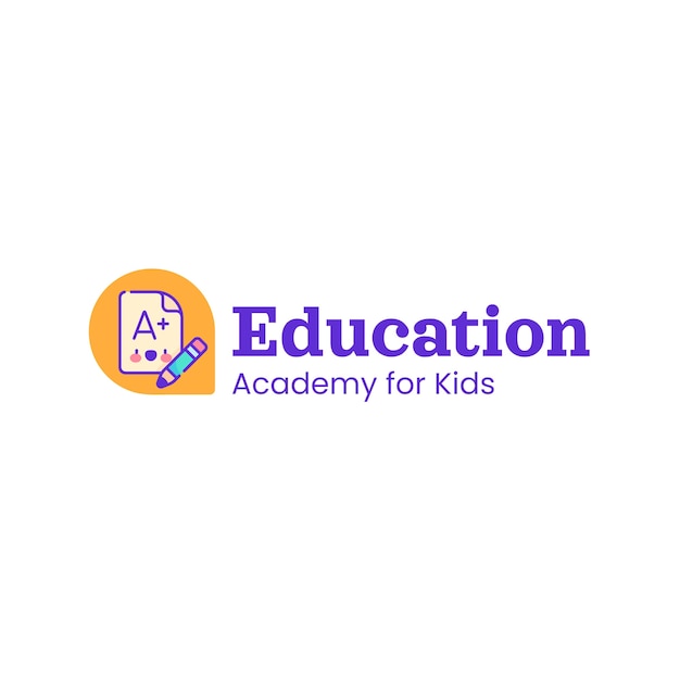 Gratis vector logo sjabloon voor school en onderwijs