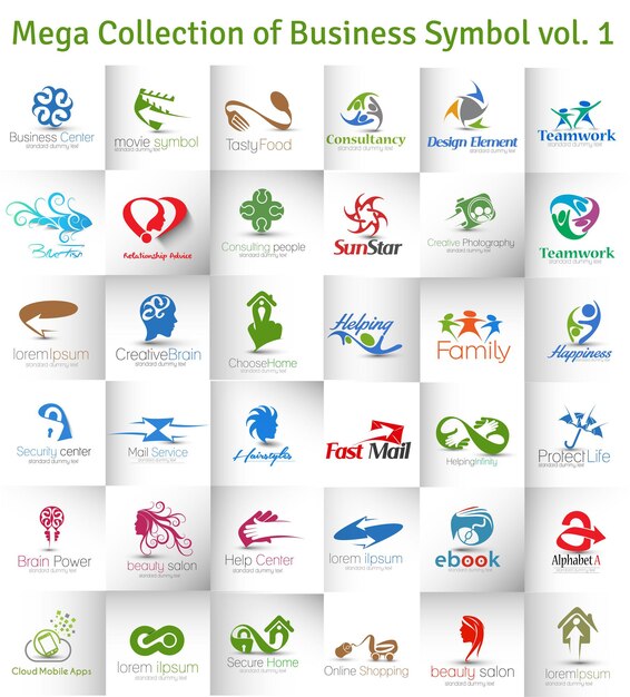 Logo Template Design Bundel Mega Collectie Zakelijk Symbool