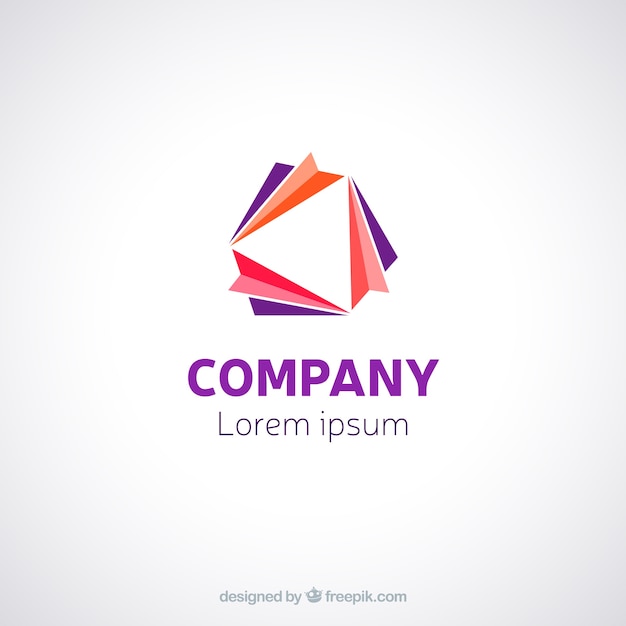 Logo template in abstracte stijl