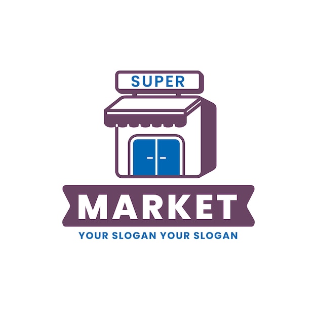 Gratis vector logo van de supermarkt