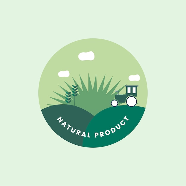 Gratis vector logo van organisch natuurlijk product