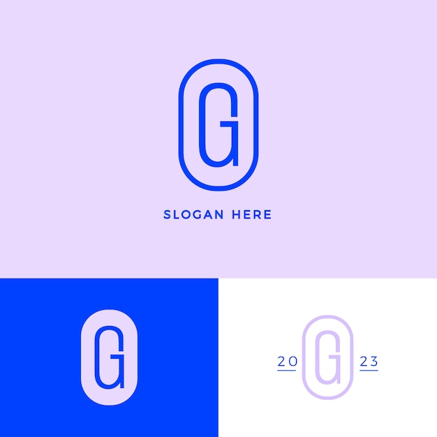 Gratis vector logoontwerp met platte initialen