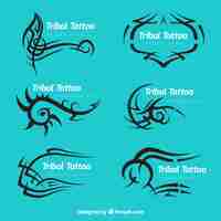 Gratis vector logos collectie van tribal tattoos