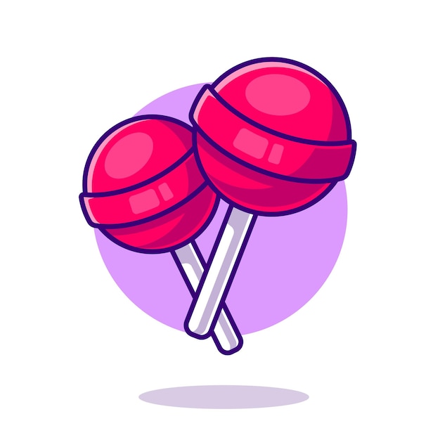 Lollipop Candy Cartoon pictogram illustratie.