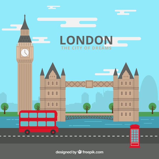 Gratis vector londen, de stad van dromen