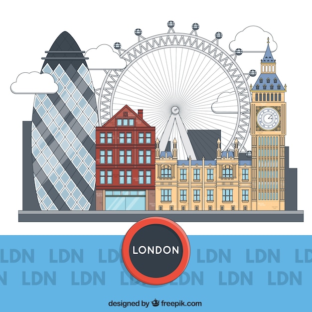 Gratis vector londen gebouwen