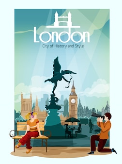 Londen poster illustratie