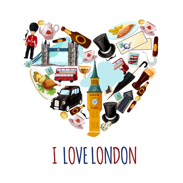 Gratis vector londen toeristische poster