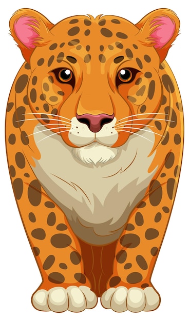 Gratis vector lopende oranje tijger cartoon