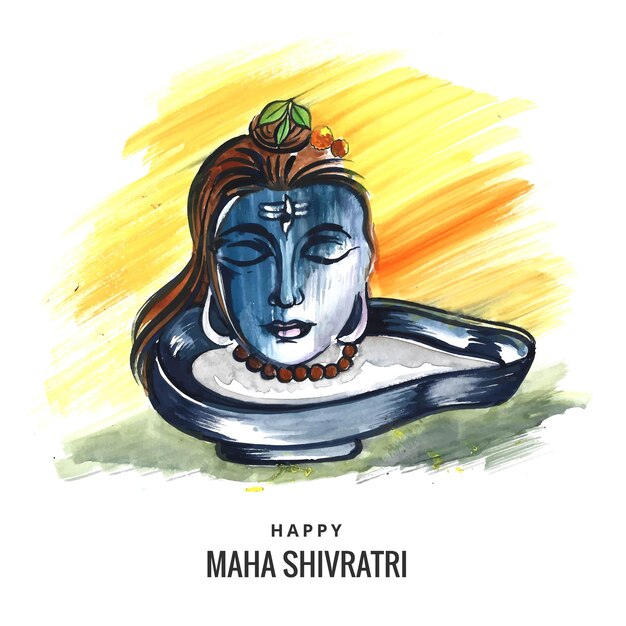 Lord shiva shivling voor maha shivratri festivalkaart achtergrond