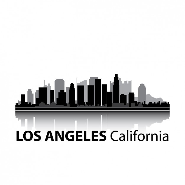 Gratis Vector los angeles skyline ontwerp
