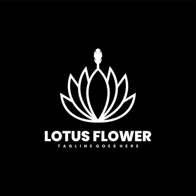 Gratis vector lotus logo ontwerp