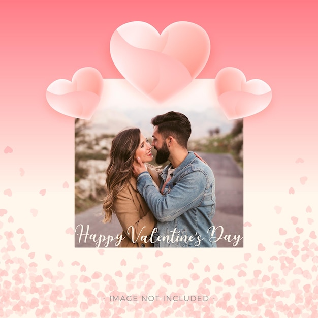 Gratis vector love frame voor valentijnsdag