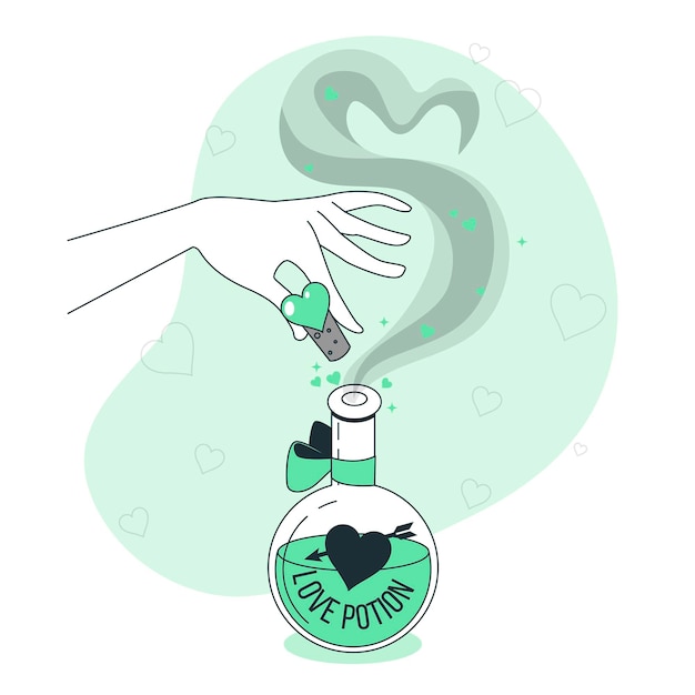 Love potion concept illustratie