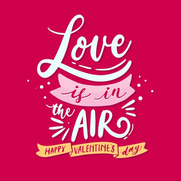 Gratis vector love valentijnsdag belettering