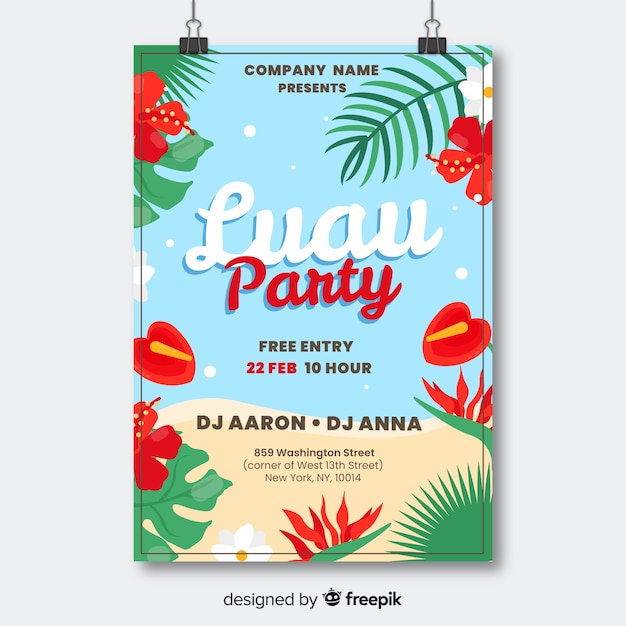 Luau feestbanner