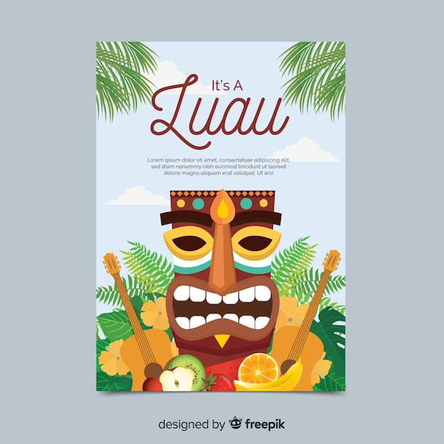 Gratis vector luau-feestvlieger