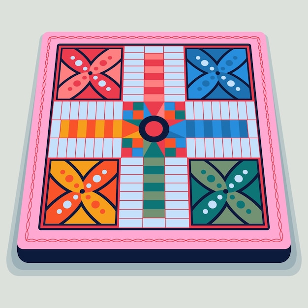 Ludo bordspel in verschillende perspectieven