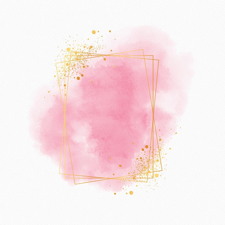 Gratis Vector luxe aquarel gouden frame