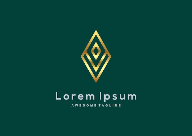 Luxe bedrijf gouden kleur logo sjabloon