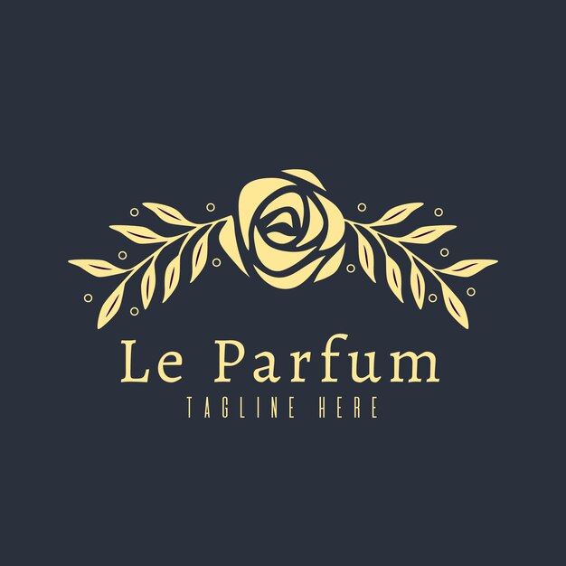 Luxe bloemen parfum logo concept