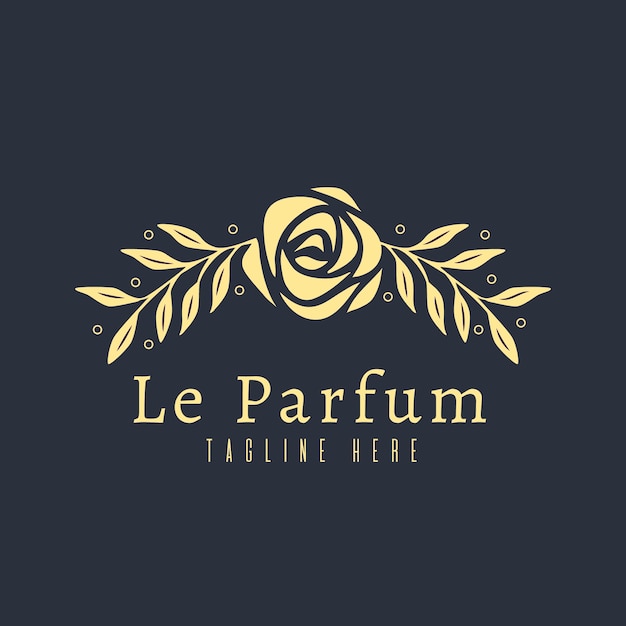 Luxe bloemen parfum logo concept
