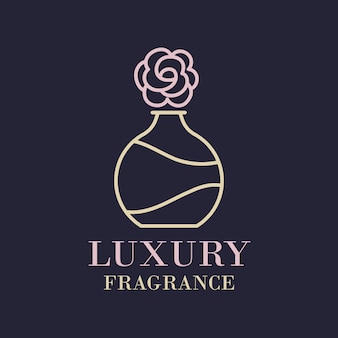 Luxe bloemen parfum logo sjabloon concept