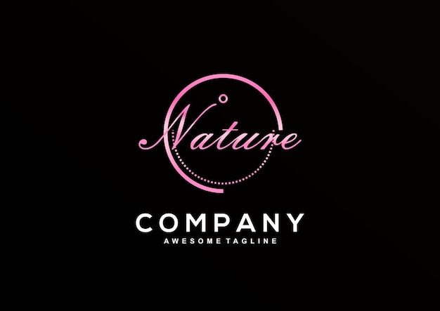 Luxe cirkel Natuurlijke logo-ontwerpcollectie