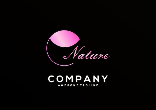 Luxe cirkelblad Natuurlijke logo-ontwerpcollectie