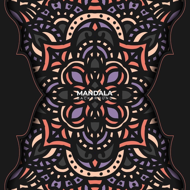 Gratis vector luxe decoratieve mandala ontwerp achtergrond