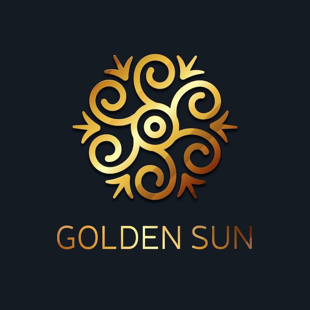 Gratis vector luxe gouden logosjabloon