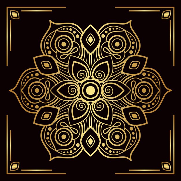 Luxe gouden mandala achtergrond