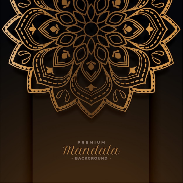 Luxe gouden mandala decoratief patroon achtergrond