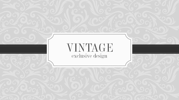 Gratis vector luxe grijze vintage decoratieve achtergrond