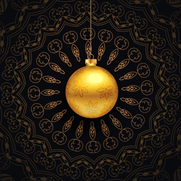 luxe kerstgroet met mandala ontwerp