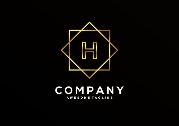 Gratis vector luxe letter h-logo-ontwerpcollectie