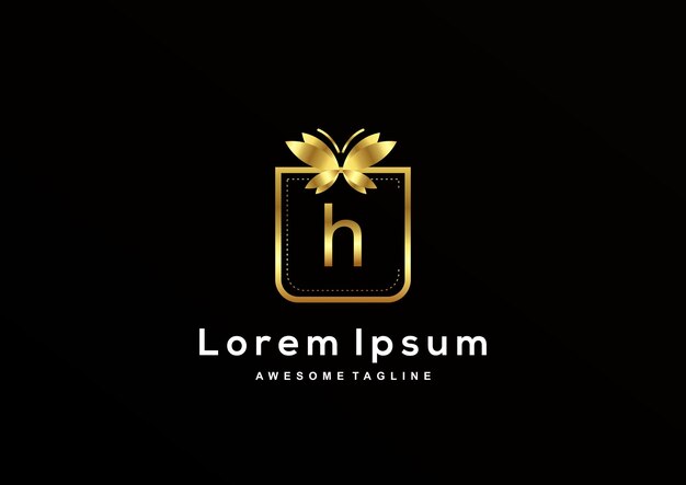 Luxe Letter H-logo-ontwerpcollectie