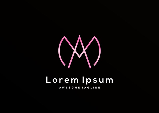 Luxe Letter MA-logo-ontwerpcollectie voor huisstijl voor branding