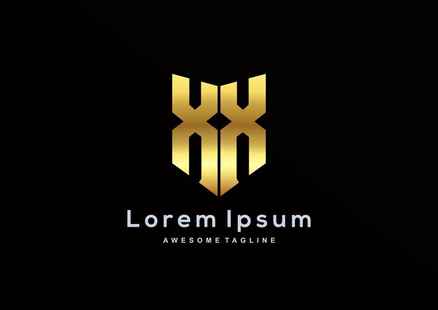 Luxe Letter XX-lijn met goudkleurig logo