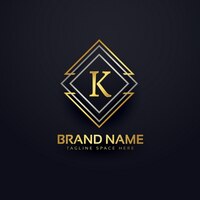 Gratis vector luxe logo voor letter k