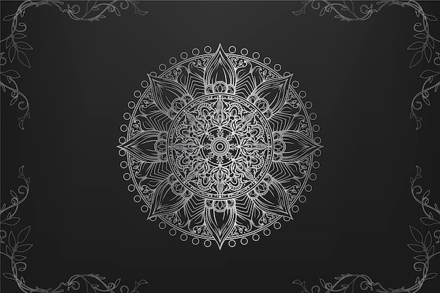 Gratis vector luxe mandala behang