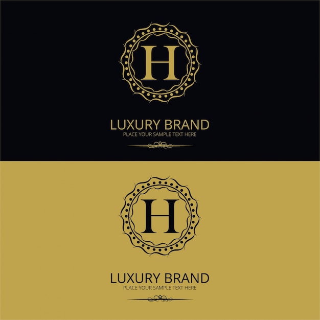 Luxe merk letter h logo